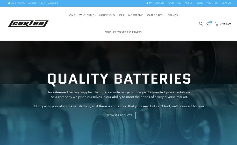 Carter Shopify store