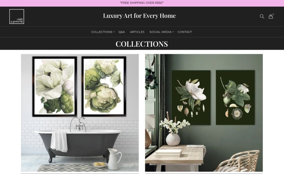 Cindy Pretorius Shopify store
