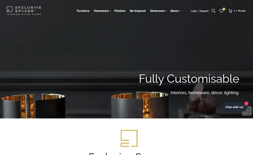 Exclusive Spaces Shopify store