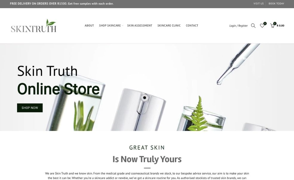 Skin Truth Online Shopify store