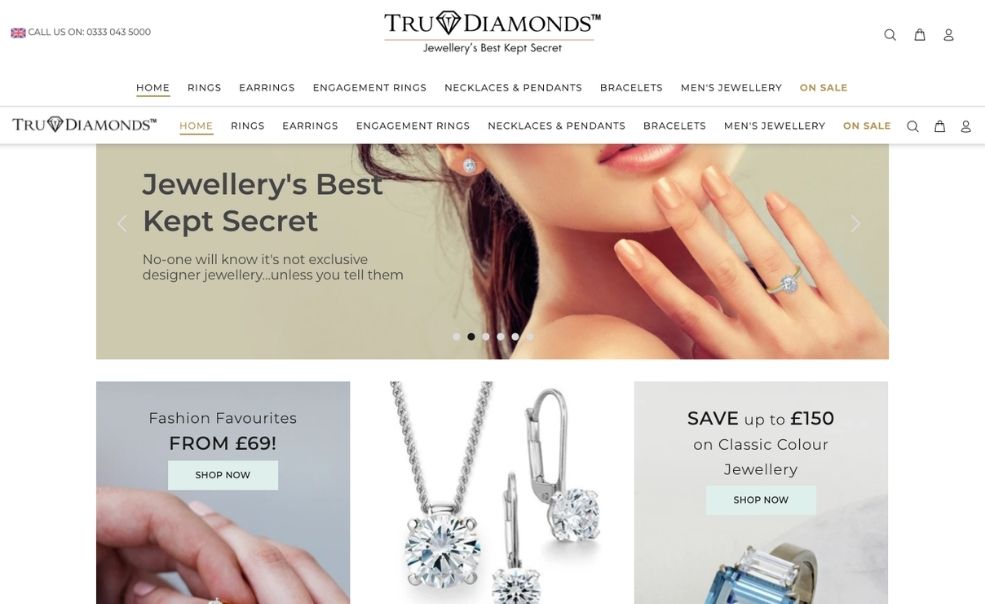 Tru Diamonds Shopify store