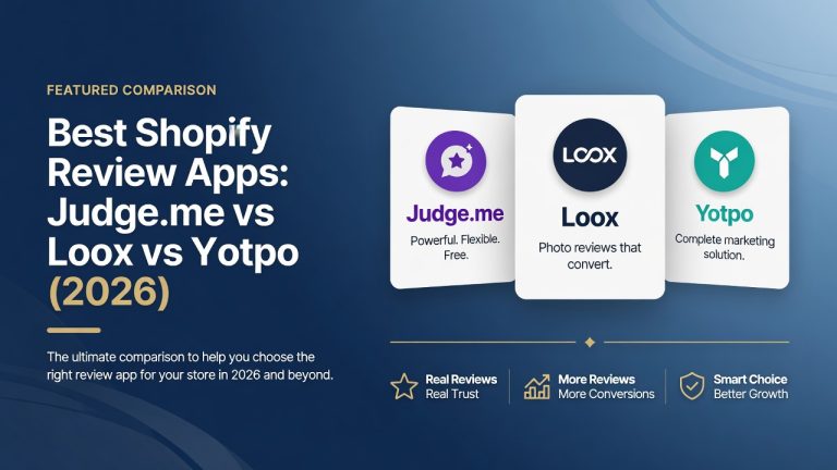 Best Shopify review apps Judge.me vs Loox vs Yotpo (2026)