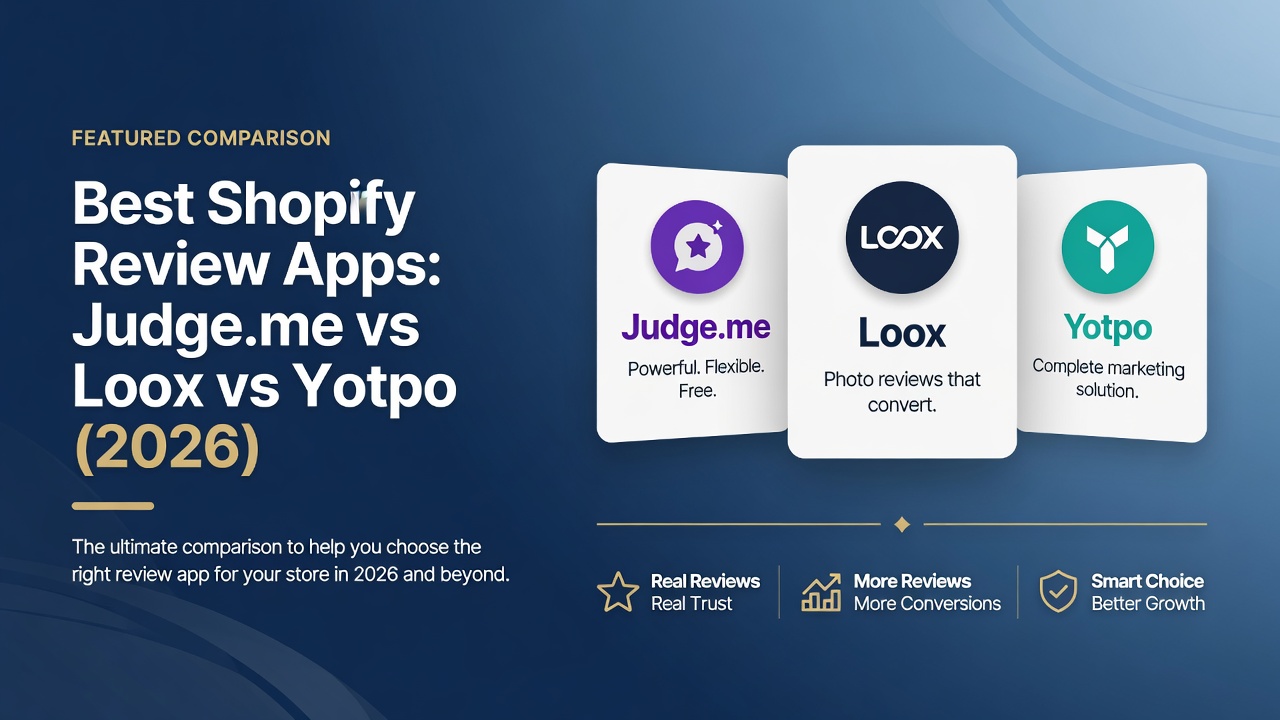 Best Shopify review apps Judge.me vs Loox vs Yotpo (2026)