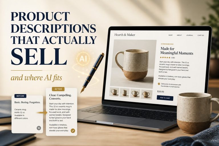 How to write product descriptions that actually sell (and where AI fits)
