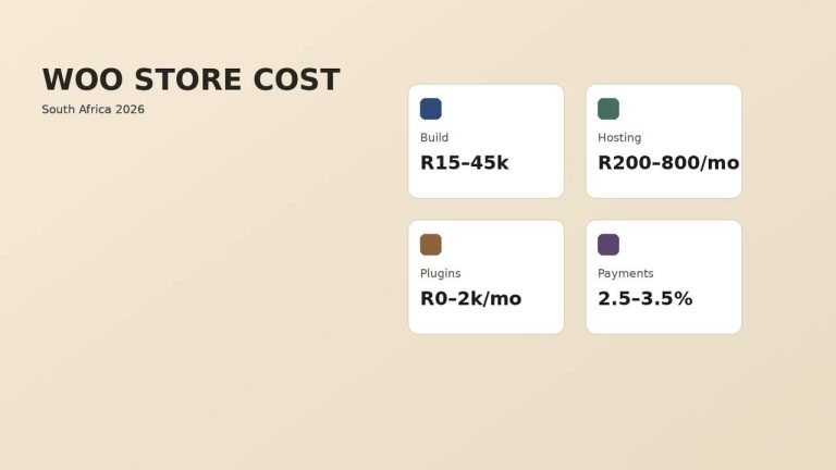 What does a WooCommerce store cost in South Africa? (2026)