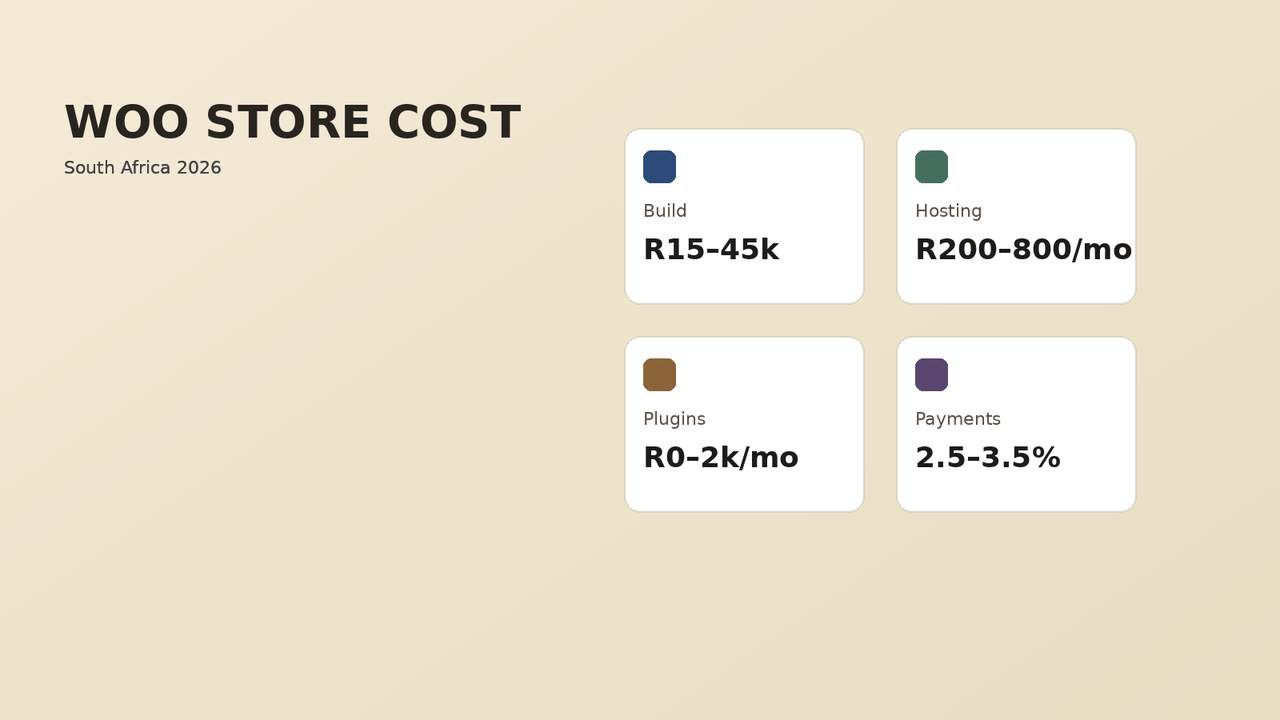 What does a WooCommerce store cost in South Africa? (2026)