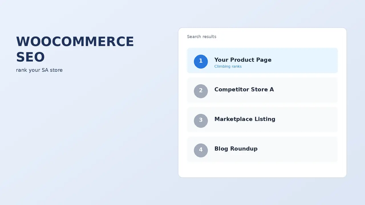WooCommerce SEO: how to rank a South African store