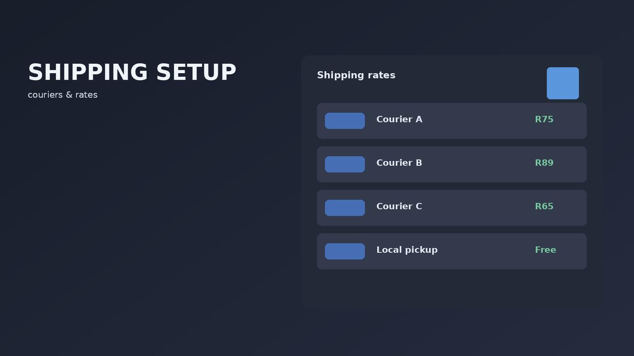 WooCommerce shipping in South Africa: setup, couriers and rates