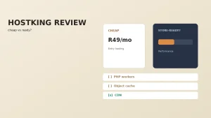HostKing review 2026: cheap South African hosting, but is it enough for a store?