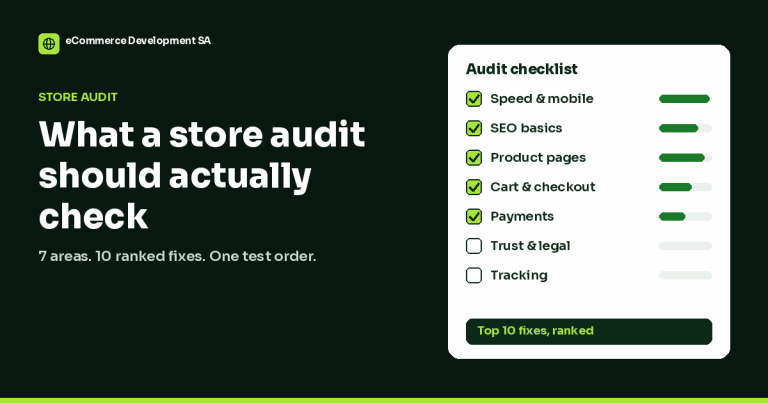 eCommerce store audit checklist: what to check and what it should cost